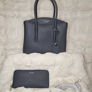Kate Spade Midnight Blue Satchel and Wallet